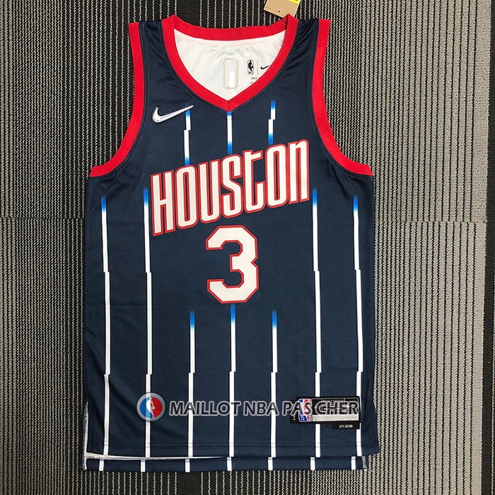 Maillot Houston Rockets Kevin Porter JR. NO 3 Ville 2021-22 Bleu